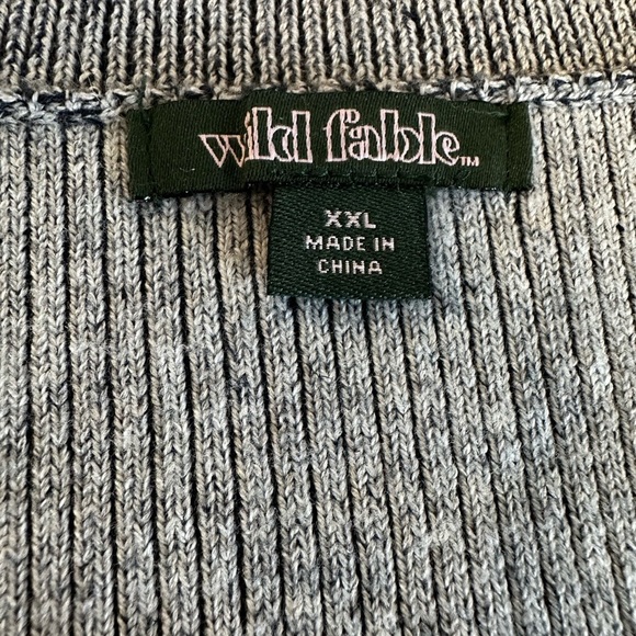 Wild Fable Women's XXL Zip-Front Navy & White Ribbed Cardigan Thick Sweater. - Picture 7 of 14